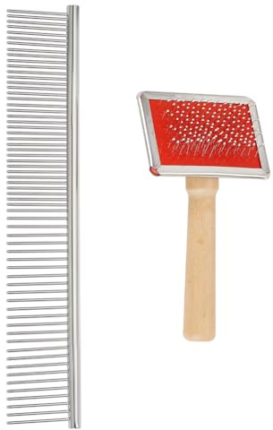 OLYCRAFT Set di 2 Pettini per Frange Macramè in Acciaio Inox, Spazzola e Accessori per Appendere alla Parete Piumata, per Lavori a Maglia