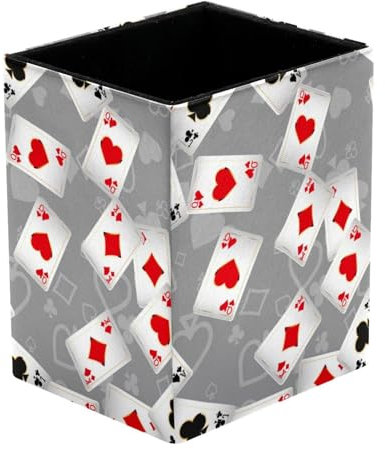 VAPOKF Stifthalter für Schreibtisch, herunterfallende Spielkarten, Drucke, Stifthalter, Stiftehalter, Make-up-Pinsel, Aufbewahrung, Schreibtisch, Schreibwaren, Organizer für Home Office