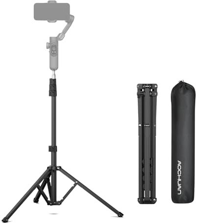 AOCHUAN Treppiede per iPhone, treppiede per telefono da 67 pollici con custodia per fotocamera con interfaccia a vite da 1/4, supporto a tre gambe compatibile con fotocamere DSLR/telefoni cellulari