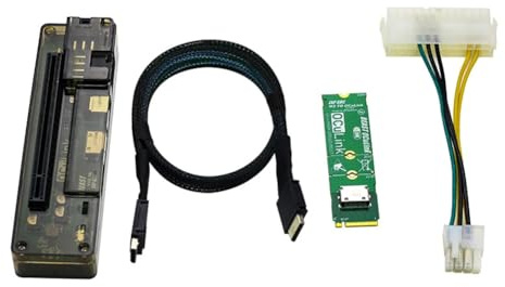 Kexpery EXP GDC OCuLink GPU Dock con M.2 M Key a OCuLink Aapter EXP GDC PCIe Scheda Video esterna Indipendente Dock PCIe 4.0 X4 Scheda grafica discreta esterna Base per Mini PC Laptop a Ext