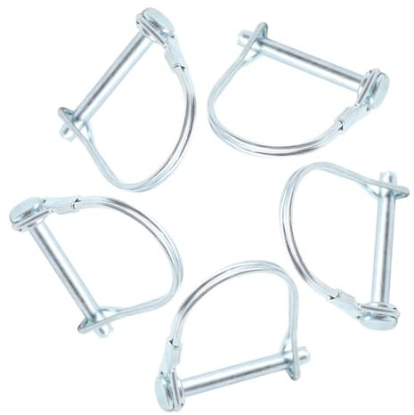 Ruidee 5 Pezzi Perno di Bloccaggio 6x45mm Heavy Duty Bloccaggio a Filo a Forma D Giunto di Sicurezza per Impieghi Perni di Blocco per Filo Pollice Perno di Accoppiamento di Sicurezza (DX/6x45mm)