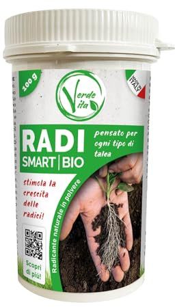 VerdeVita Radicante per Talee e Piante - Velocizza La Crescita Delle Radici - Radicante Ottimo Per Tutte le Piante - Radicante Per Orchidee - Barattolo Salva Freschezza da 100 gr