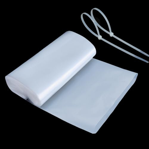 dabinzhijia 10m Tubo di Scarico per Grondaia, Tubo Flessibile per Grondaia con 2 Fascette per Cavi, Tubo di Ricambio Riutilizzabile e Trasparente (10M)