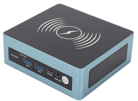 CCYLEZ Mini PC, Computadora de Escritorio Pequeña I5 CPU de 12.a Generación Micro PC de bajo Consumo 8G 256G con Carga Inalámbrica, para Office Business, con Tarjeta de Red Inalámbrica