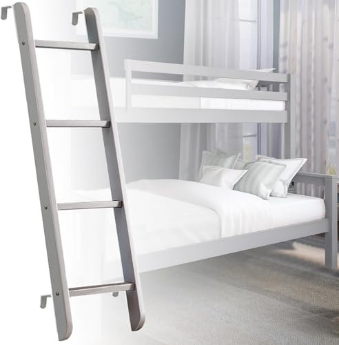 Scale per soppalco in Legno con Ganci - Scala di Sicurezza per Letto a Castello di Ricambio da 51 Scala di Facile Montaggio - Scala per Letto a Castello a 4/5 gradini Compatibile con Camper
