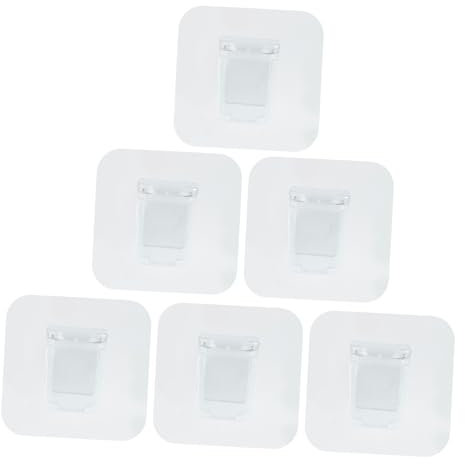 NULYLU 20 Pcs Adhesive Shelf Pegs and Baffle Support Clamps Punch-free Shelving Brackets for Kitchen Cabinet Wardrobe Dividers