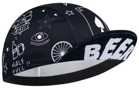 Cappellino Ciclismo Uomo in Poliestere - Berretto Sottocasco Traspirante con Protezione UV e Fascia Assorbente, Copricapo Sportivo per Bici da Corsa, Mountain Bike e Attività Outdoor(Unisex)