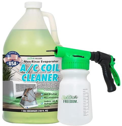 Nature's Freedom Indoor AC Coil Cleaner with Hose End Sprayer - 1 Gallon