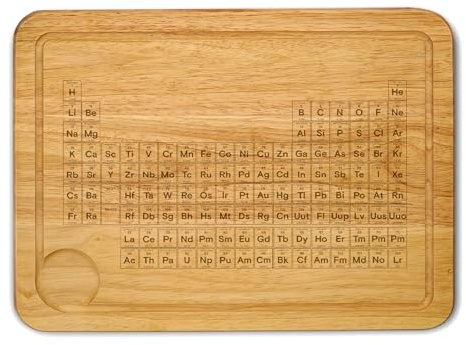 Periodic Table Wooden Chopping Board Baker Chef Cook Novelty Gift Housewarming Cheese Board Serving