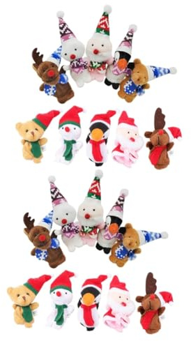 BESPORTBLE 20 Stck. Teiliges Fingerpuppen Weihnachtsmotive aus Stoff Niedliche Story Requisiten für Sichere Wiederverwendbare Puppentheater Spielzeuge für Junge Mädchen und Kleinkinder zur