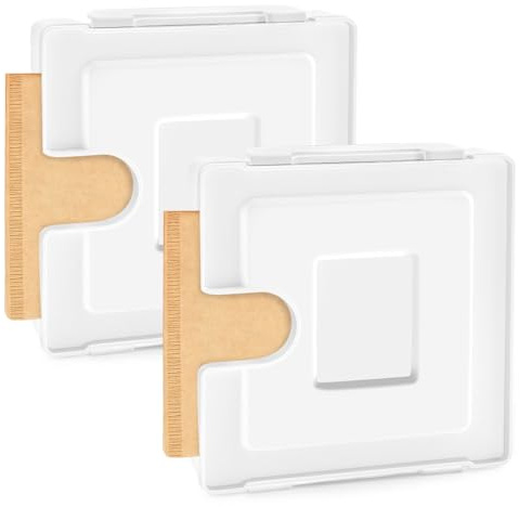 FIDWALL Juego de 2 soportes magnéticos para filtros de café, caja de almacenamiento de pared para filtros, dispensador para nevera, armario o cafetera, organizador de cocina