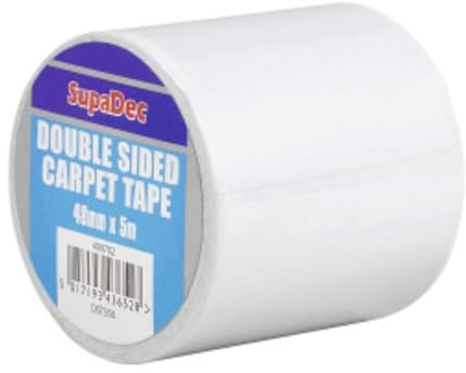 Supadec Double Sided Carpet Tape – 48mm x 5m | Strong Adhesive Grip | Heavy Duty Flooring Tape | Premium Double Sided Adhesive Tape For Carpets – Rugs – Vinyl & Hard Floors | Residue Free