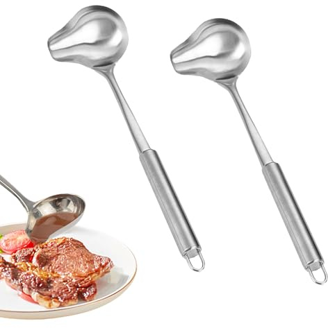 2 Stück Soßenkelle,30.2cm Soßenlöffel Mit Ausgießer