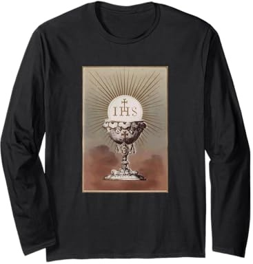 Calice Host IHS Monogramme Sainte Communion Eucharistie Manche Longue