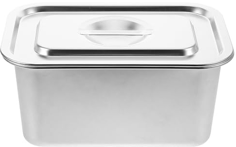 Gadpiparty Composteur Cuisine en Acier Inoxydable 201, Bac à Compost de Comptoir 32X22 CM avec Couvercle Hermétique, Poubelle à Déchets Alimentaires pour Plan de Travail, Stockage Odor