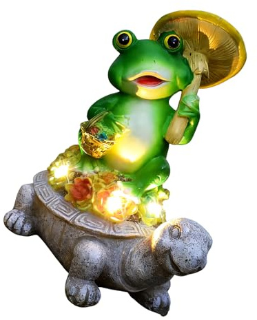PANGBOER Figurine d'animal unique alimentée par l'énergie solaire pour décoration de jardin pour femmes pour diverses occasions et utilisation en extérieur Statue d'animal solaire
