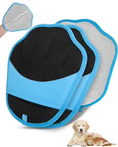 Lavendex 2PCS Pet Hair Removal Gloves, Electrostatic Pet Grooming Gloves for Dogs and Cats