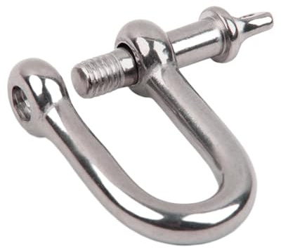 Manille droite de Type D en acier inoxydable 304/316, M4 M5 M6 M8 M10 M12 M14 M16 M18 M20 M22 M25 M28 M32, boucle métal for gréement bateau(M8-(2pcs),316 Stainless Steel)