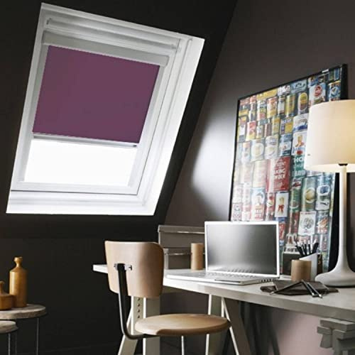 Madecostore Tenda avvolgibile compatibile con Velux® – L61 x H116 cm modello M08 – Telaio in alluminio