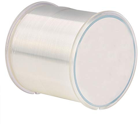 SagaSave Fiskelina 500 m genomskinlig nylon osynlig tråd, stark fisketråd för hängande prydnader, smyckestillverkning, sy hobby och hantverk