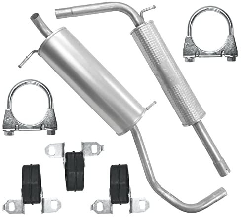Polmo Schaldampferset Auspuff für Seat Ibiza 3 III 6l Fabia 1 I VW Polo 4 IV 9N 1.2
