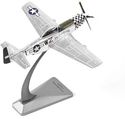 NUOTIE P51-D Mustang 1/72 Kit de Modelo de Avión de Metal con Soporte Modelo de Combate Fundido a Presión de la Segunda Guerra Mundial Colección de Aviones Preconstruidos (Muñeca Grande y Hermosa)