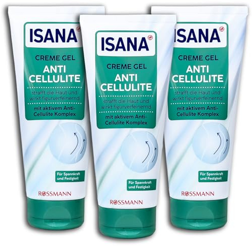 ISANA Lot de 3 pots de crème anti-cellulite 2 x 200 ml
