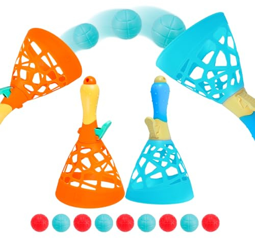 Attività di gioco al coperto e all'aperto, Pop Ball e Catch Gioco per famiglie con 2 palline da tiro e 10 palline, giocattoli per feste di compleanno per bambini 3 4 5 6 7 8 12+
