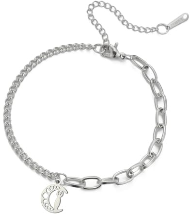 EUEAVAN Spirale Dea Bracciale per le donne Celtic Fertility Goddess Bracciale Tripla Luna Dea Strega Bracciale Pagano Wiccan Amuleto Gioielli Regalo (argento 2)