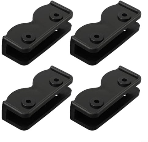 4 Pack Plastic Tent Support Brackets, 2 Way Pop-Up Pavilion Replacement Rectangular Connection Accessories for Pavilion Outdoor Terrace Umbrella Spare Parts, Black