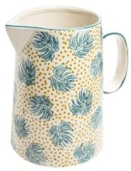 Generisch BOHO CHIC Krug aus Steingut – 1500 ml Stilvoller Designkrug für Getränke und Dekoration, Perfekt für Boho-Hochzeiten