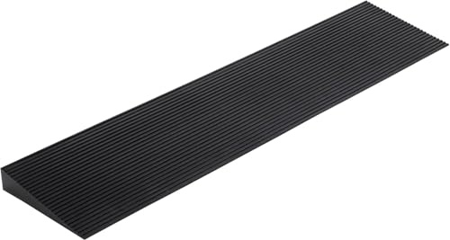 Rampa de umbral de 4 cm de inclinación de Goma Antideslizante para Puertas, calzadas, baños, pedestales elevados para sillas de Ruedas, Scooters, andadores y sillas de Ruedas (4cm elevar)