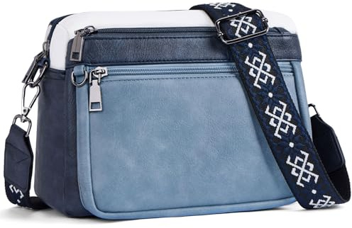 MUIIKOLA Bolso de hombro para mujer, bolso bandolera para mujer, de cuero, suave y amplio, 22 x 8,5 x 20 cm