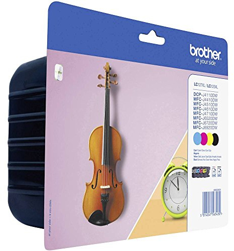 Brother Original XL-Tintenpatronen LC-127 (schwarz, cyan, magenta, gelb) im Value-Pack (für Brother DCP-J4110DW, MFC-J4410DW, MFC-J4510DW, MFC-J4610DW, MFC-J4710DW), XXL