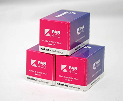 Kentmere Brand Color Film 135 Format, Model PAN 400, Pack of Three 400 iso Roll Quantity 24