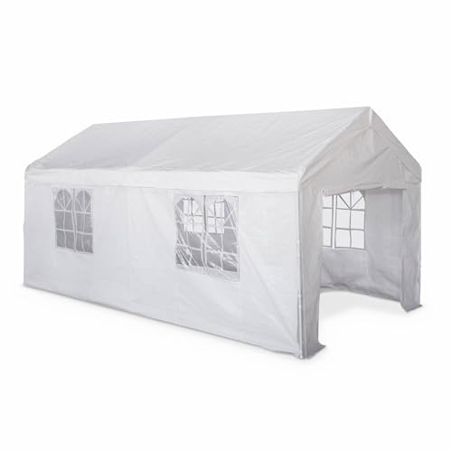 Empfangszelt - 3x6m - Weiß, Metallverbinder, Gartenzelt ideal für Ihre Partys, als Pavillon, Pergola, Partyzelt, Farbe Weiß 18m² BURDIGALA