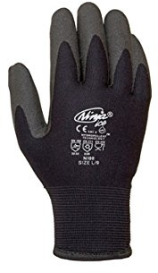 Juba - Guante ninja ice nylon acrilico pvc negro talla 10