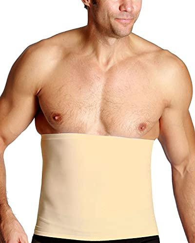 Insta Slim Men’s Slimming Compression Firming Belt, Slimming, Tummy Control, Special Occasions, Back Support, Posture Support (Nude, Medium)