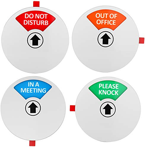 Kichwit Integritetsskylt, Do Not Disturb-skylt, skylt från kontoret, Please Knock-skylt, i en mötesskylt, kontorsskylt, konferensskylt för kontor, 5 tum, silver