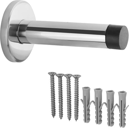 6 x SOTECH Wandtürstopper MERCURY Ø 50 mm L: 95 mm echt Edelstahl poliert Türstopper für Wandmontage