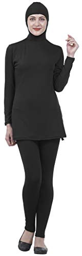 Musuly Schwarzer Burkini Badeanzug Mit Schleier
