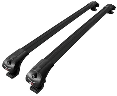 Compatible with Dacia Duster (HS) Post-Facelift 2014-2017 ACE-1 Car Roof Rack Cross Bar Black Aluminium 2 Bars