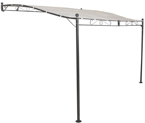 milani home Pergola da Giardino Addossata 3,5x2,5 in Metallo