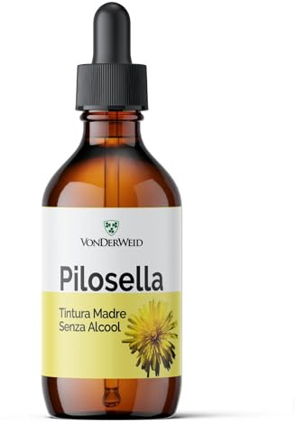 Vonderweid - Pilosella Tintura Madre Analcolica | Estratto Glicerico Totale Alta Concentrazione | Integratore Drenante | Pilosella Gocce | Estrazione ad Ultrasuoni | Vegano, Alcool Free | 100 ml