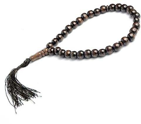 Muslimische Gebetsperlen aus Holz, 8 mm, 33 Tasbih islamischer Rosenkranz – Geburtstagsgeschenk