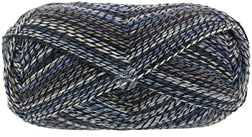 MEILENWEIT 100g Denim Mix Black Blue 4658 - Hellgrau/Schwarz/Jeansblau/Taupe/Dunkelgrau/-blau/Ecru