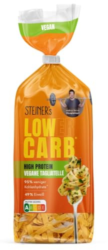STEINER´s Low Carb High Protein Tagliatelle | 95% weniger Kohlenhydrate | 49g Protein | ballaststoffreich, (STEINER's High Protein Tagliatelle, 250g)