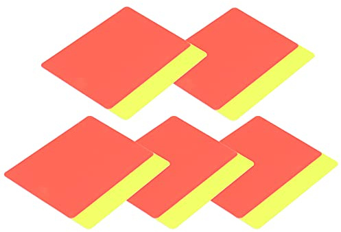 Carton Arbitre, Kit De 5 Cartes D'arbitre De Football, Carton Rouge Carton Jaune, Accessoires Arbitre De Football, Jeux De Cartes D'arbitre pour Officiels Sportifs
