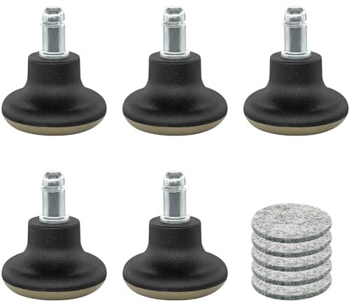 5 PCS Fixed Stationary Castors,Glide Office Chair Wheels For Replacement Swivel Caster Wheels (Khaki)