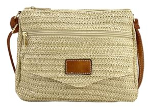 MODELISA - Bolso Bandolera De Hombro Ajustable Rafia Paja Playa Estilo Casual Mujer